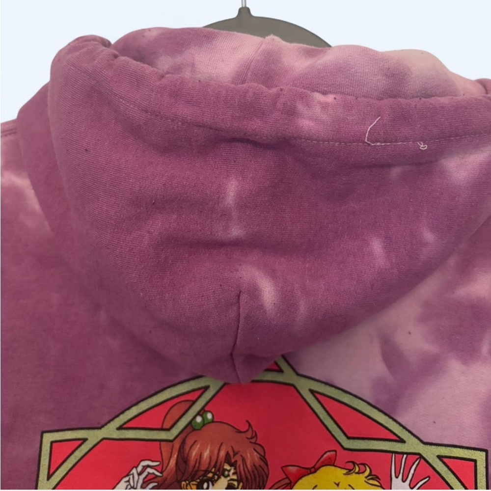 Purple Sailor Moon Crystal Tie-Dye Hoodie | Anime Graphic Unisex Small - Picture 3 of 8